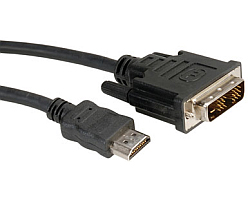 Roline DVI kabel, DVI-D (18+1) - HDMI, M/M, 5.0m, crni