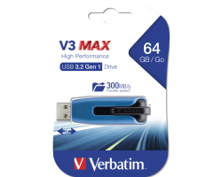 Verbatim V3 MAX 64GB USB3.2 Gen 1 High Performance Drive (do 300MB/s)