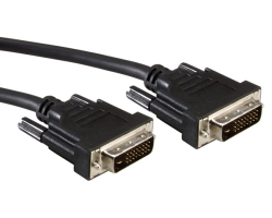 Roline DVI kabel, DVI-D (24+1) Dual Link, M/M, 15m, crni