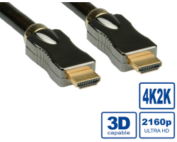 Roline HDMI Ultra HD kabel sa mrežom, M/M, 2.0m