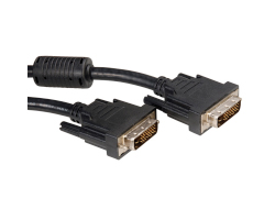 Roline DVI kabel, DVI-D (24+1) Dual Link, M/M, 5.0m, crni