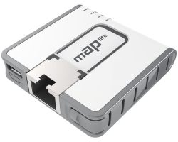 Mikrotik RBmAPL-2nD, mAP lite, 650Mhz CPU, 64MB RAM, 1&times;LAN, built-in Dual Chain 2.4Ghz 802.11bgn sa integriranim antenama, RouterOS L4, plastično kući&scaron;te, PSU