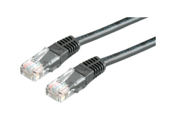 Roline UTP mrežni kabel Cat.5e, 0.5m, crni