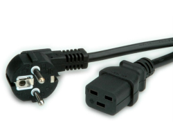 Roline VALUE naponski kabel, IEC320 C19 16A, 2.0m, crni