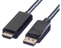 Roline VALUE DisplayPort kabel v1.2, DP - UHDTV, M/M, 5.0m, crni