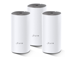 TP-Link AC1200 Deco E4 (3 pack) Mesh Wi-Fi, Dual-Band 300Mbps/867Mbps (2.4GHz/5GHz), 2&times;LAN, 2&times;interna antena, Deco App