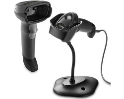 Zebra DS2208 2D LED barcode čitač + stalak, USB, crni