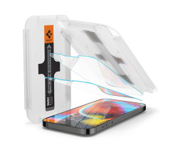 Spigen tR EZ Fit, za&scaron;titno staklo za ekran telefona, 2 kom + okvir za instalaciju - iPhone 14/iPhone 13 Pro/iPhone 13