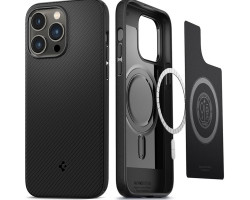 Spigen Mag Armor MagSafe, za&scaron;titna maska za telefon, mat crna - iPhone 15 Pro (ACS06736)