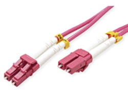 Roline VALUE optički kabel 50/125µm LC/LC Duplex, OM4, 0.5m, ljubičasti