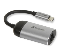 Verbatim USB-C na RJ45 gigabitni ethernet mrežni adapter, aluminijsko kućište