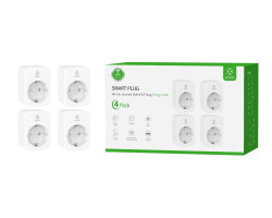 WOOX WiFi Smart utičnica EU, 16A/3680W, WooxHome app, voice control - Alexa &amp; Google Assistant, 4 kom pakiranje (R6118-4PACK)