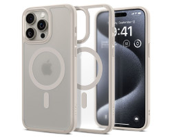 Spigen Ultra Hybrid MagSafe, frost natural titanium - iPhone 15 Pro